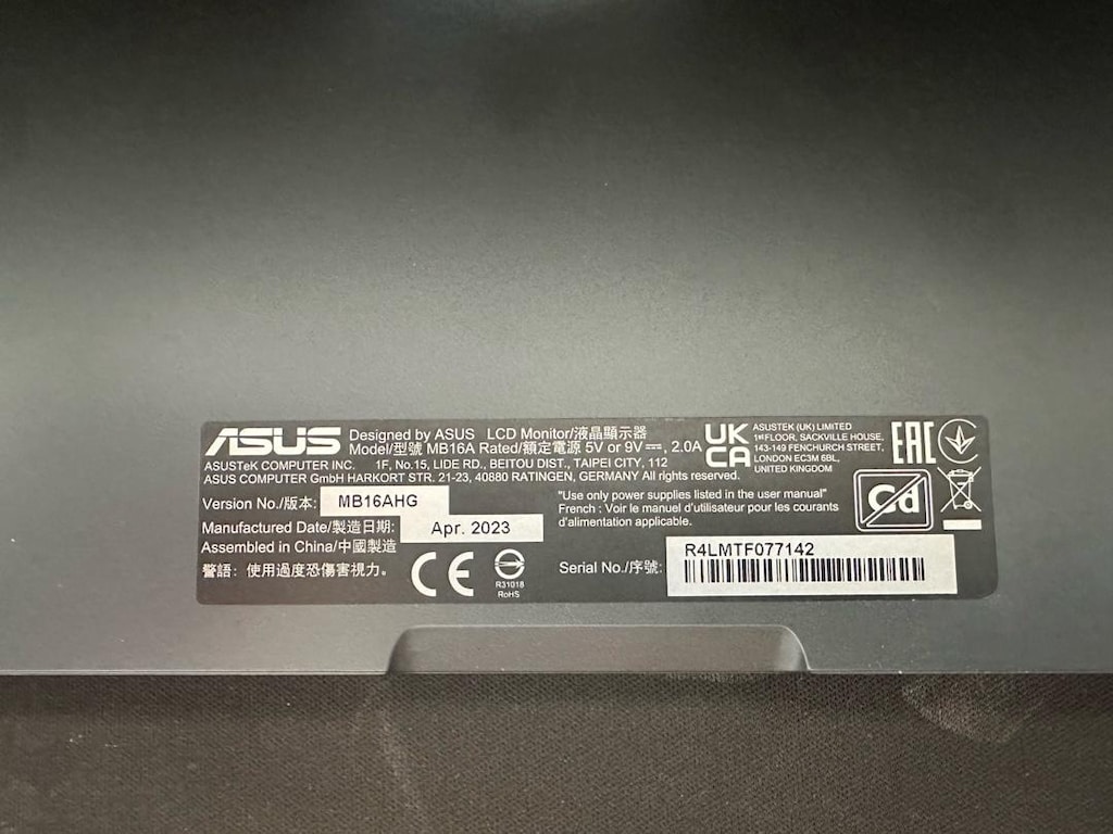 Asus Zenscreen MB16AHG 144hz IPS 3MS Taşınabilir Monitör - 9