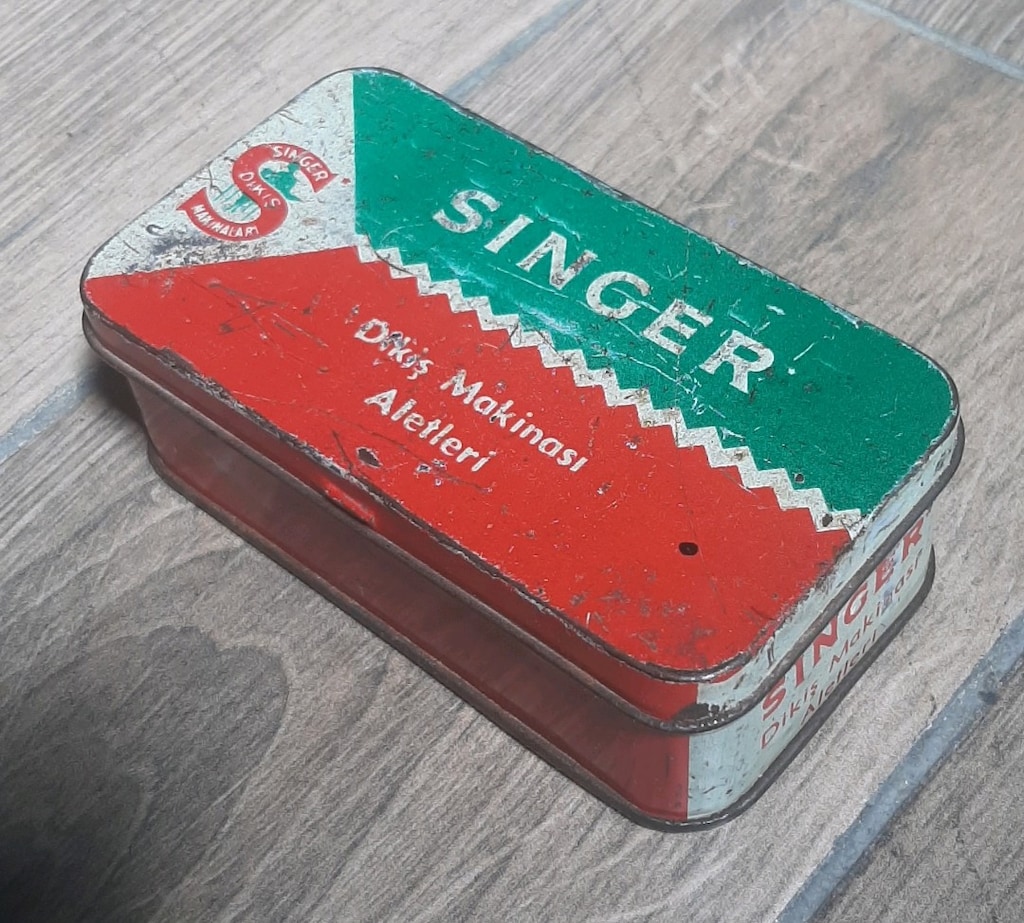 antika singer dikiş kutusu - 5