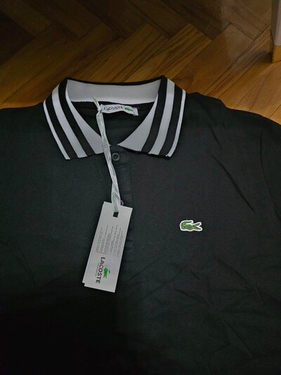 Orjinal Lacoste siyah Polo yaka tişört .