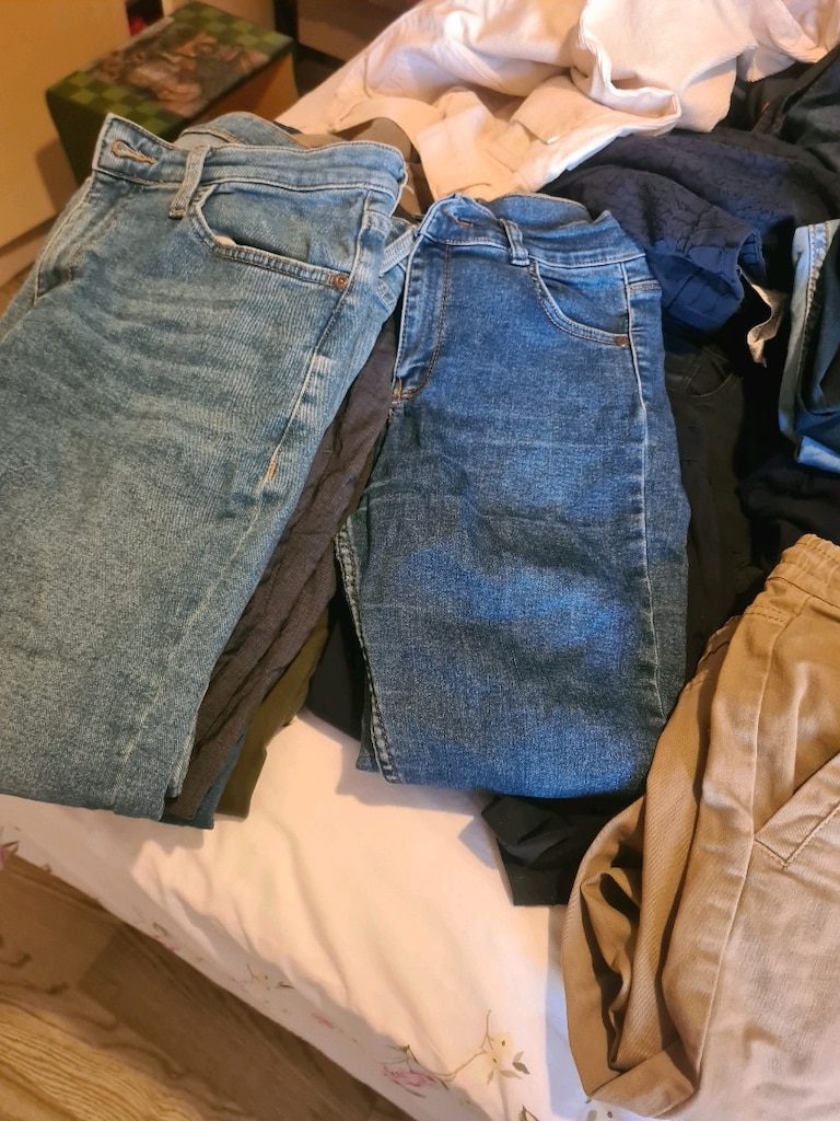 bay bayan kot pantolon tayt ve kumaş pantolon