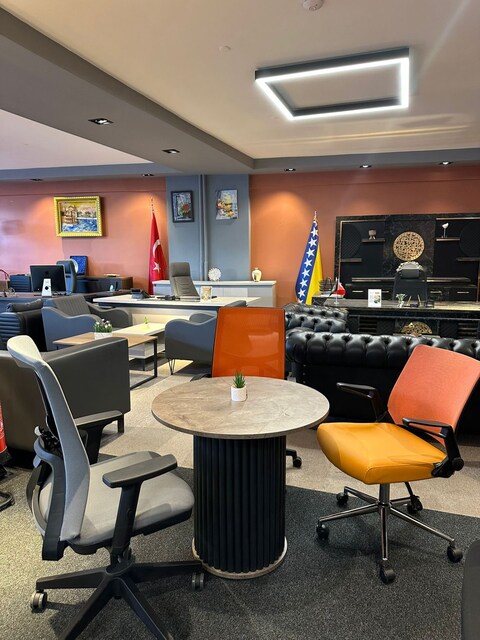 KLAS OFİS ÜSKÜDAR ÇAP 80 ANTRASİT GRİ REDOF MARKA SEHPA
