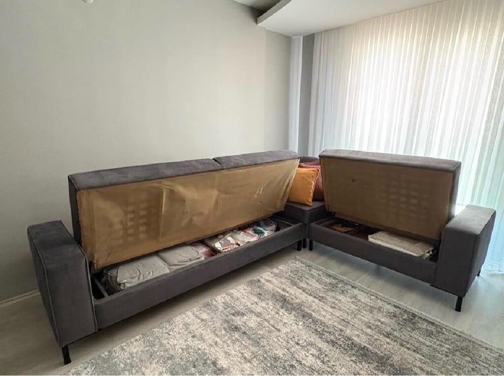 200x300 cm Köşe Koltuk L Koltuk Antrasit Gri - 6