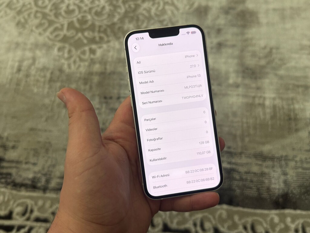 Sıfır Ayarında Sorunsuz Tamirsiz iPhone 13 TR Cihazı Pil 85 - 7