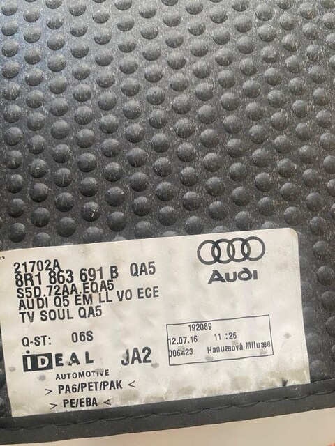 SIFIR Orijinal Audi Q5 8R Halı Paspas Takımı (2009-2017)