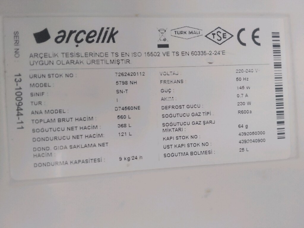 Arçelik buzdolabı - 5