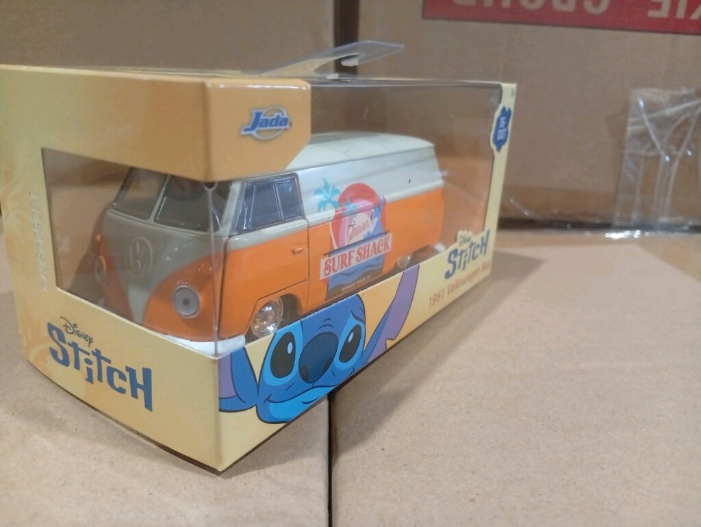 Jada, 9336144314R00, Stitch 1961 VW Otobüs Model Aracı Disney Lisanslı - 9