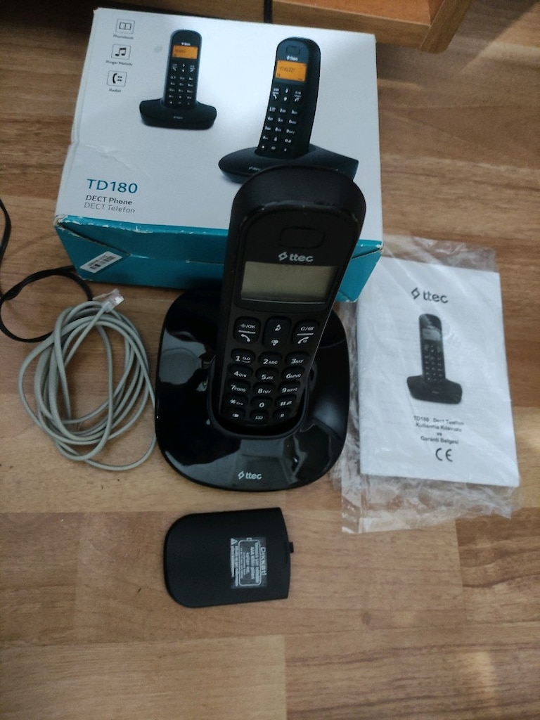 TELSİZ TELEFON TD180 TTEC TELEFON- (SİYAH) SIFIR KUTULU ( PİLSİZ ) - 8