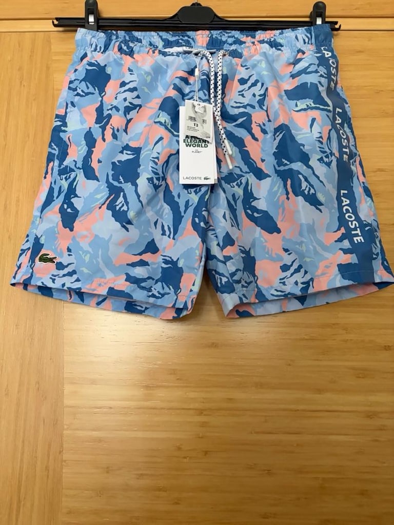 Orijinal lacoste şort mayo small beden sıfır etiketli mavi renk - 12