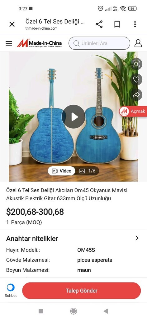 VEARSON Akustik gitar 4/4 - 2