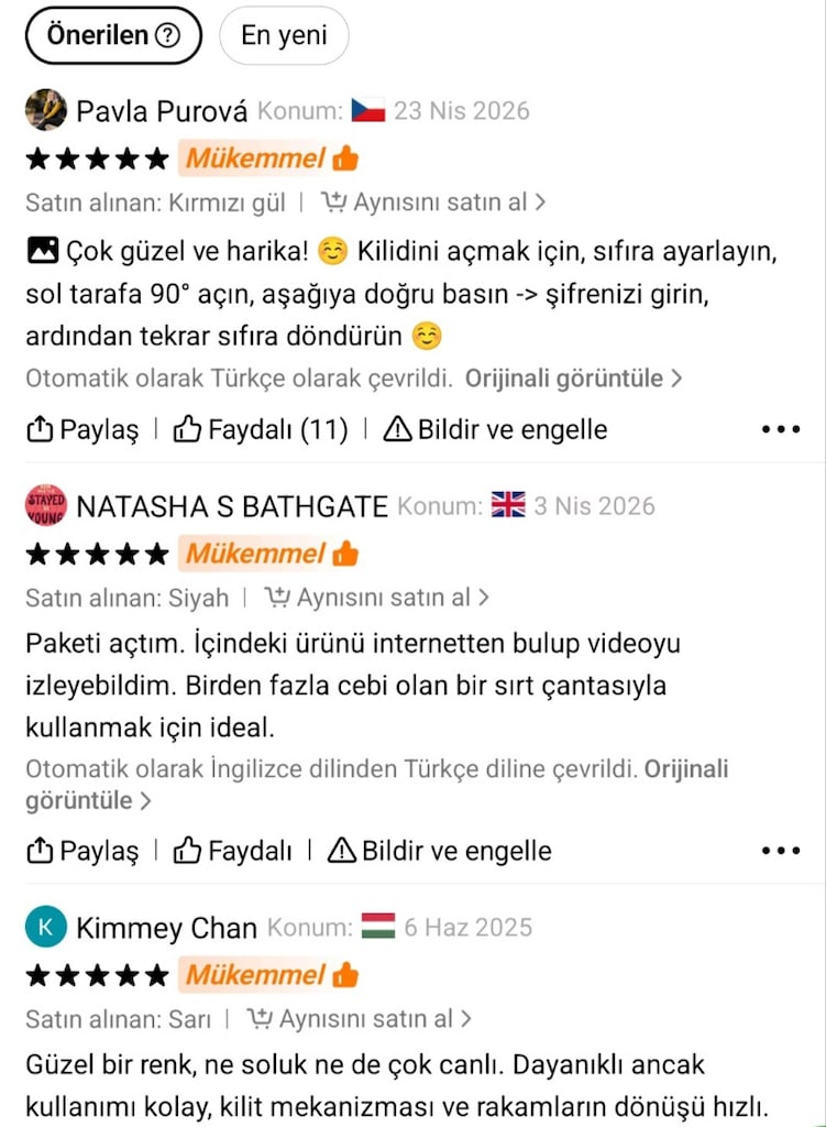 Sıfır 3/4 Haneli Şifreli Asma Kilit (Gümüş / Siyah) – Dayanıklı Metal - 4