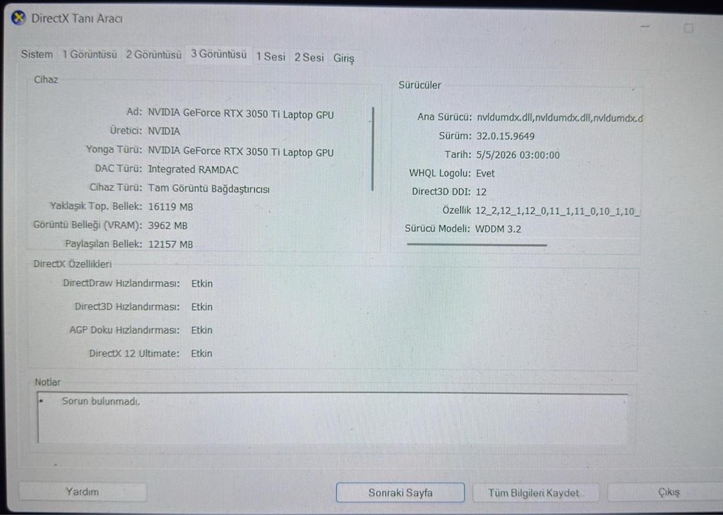 ASUS TUF Gaming F15 RTX 3050 Ti / 24 GB RAM / 144Hz Temiz Kullanıldı. - 5
