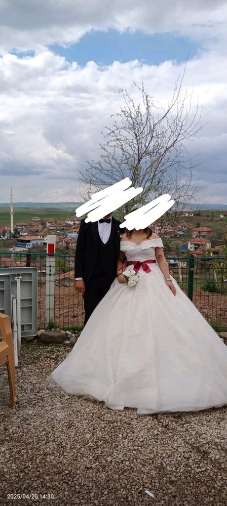 ÖZEL DİKİM PRENSES MODEL KAYIK YAKA GELİNLİK - 3