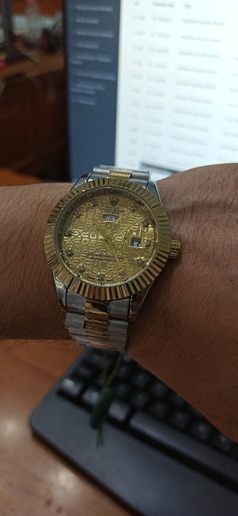 rolex gün ve tarih göstergeli çelik kol saati - 9