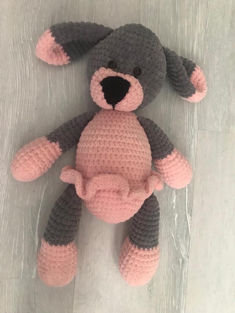 amigurumi el yapımı örgü köpek oyuncak - 2