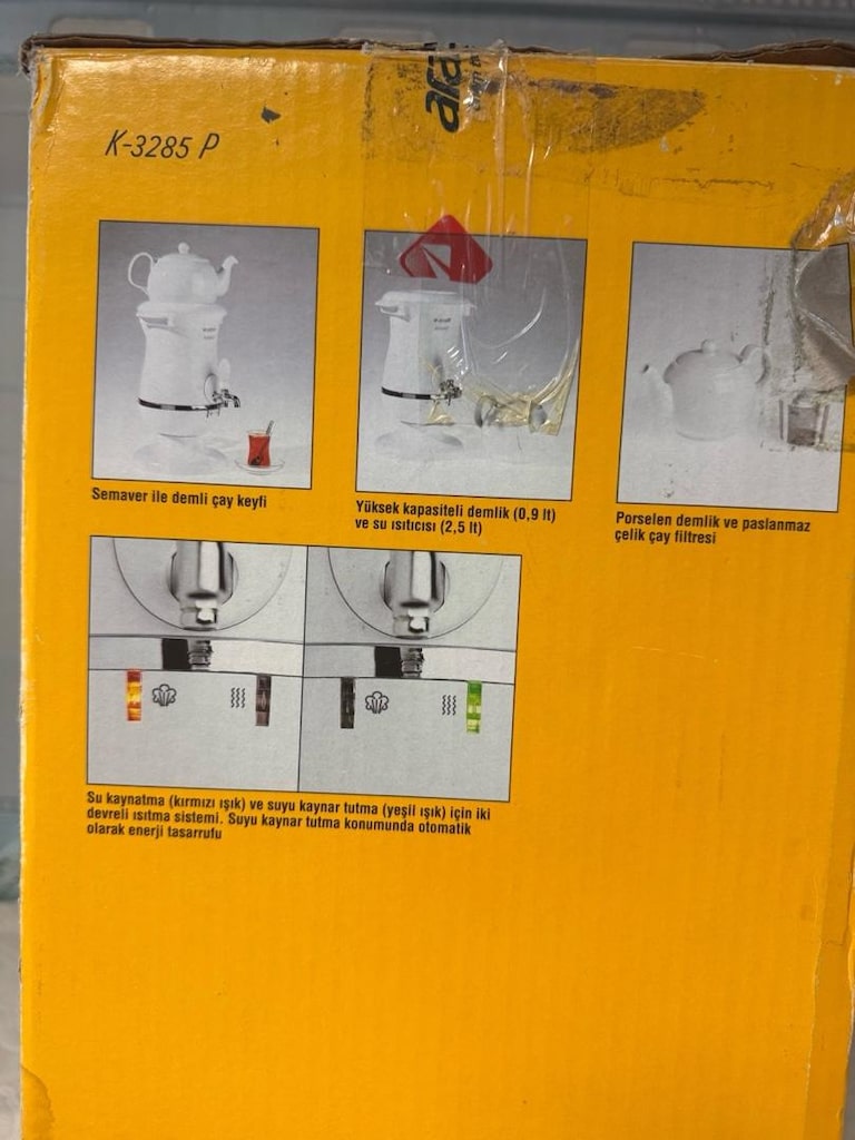 Arçelik K-3285 P Porselen Demlikli Elektrikli Semaver (Sıfır) - 2