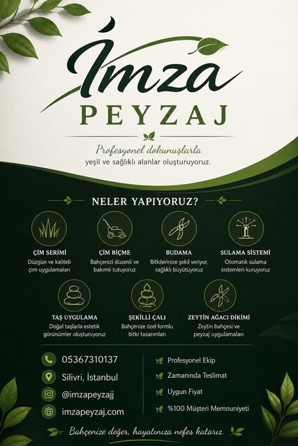 İSTANBUL / SİLİVRİ ÇEVRESİ PEYZAJ HİZMETLERİ