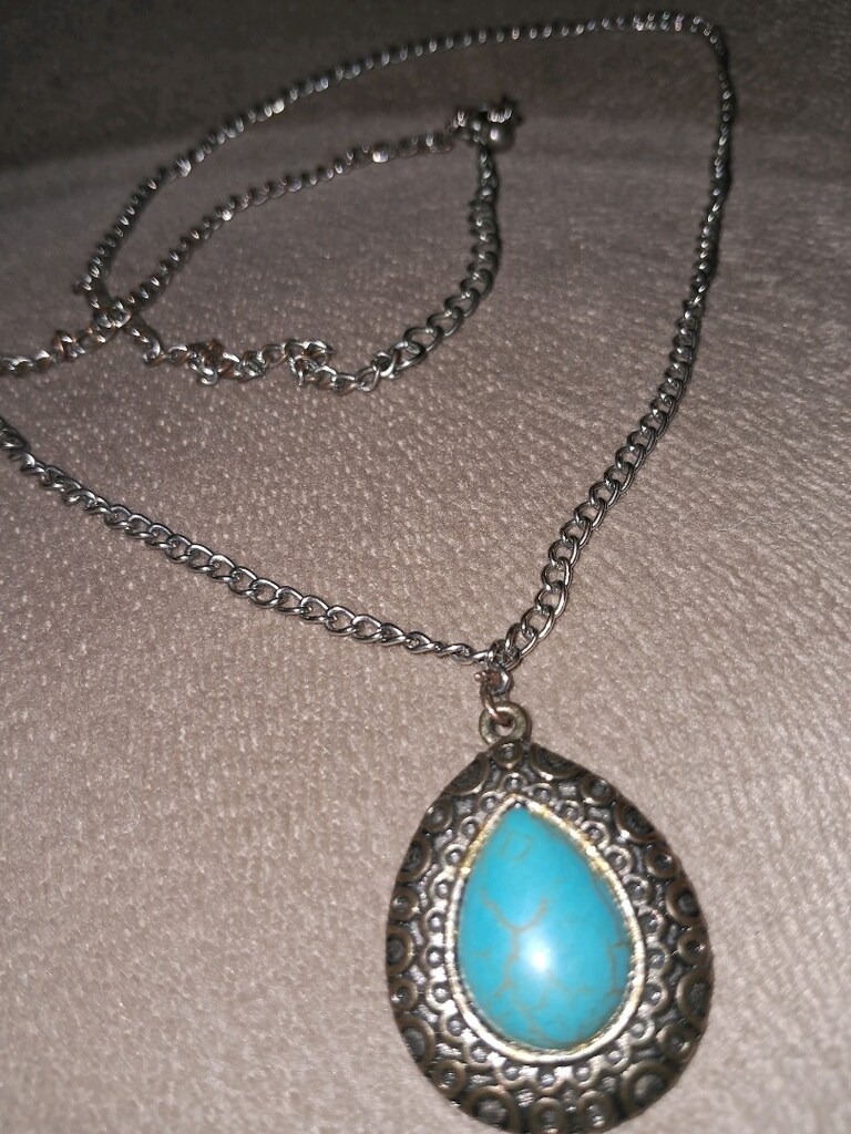 Mavi taşlı kolye - 2