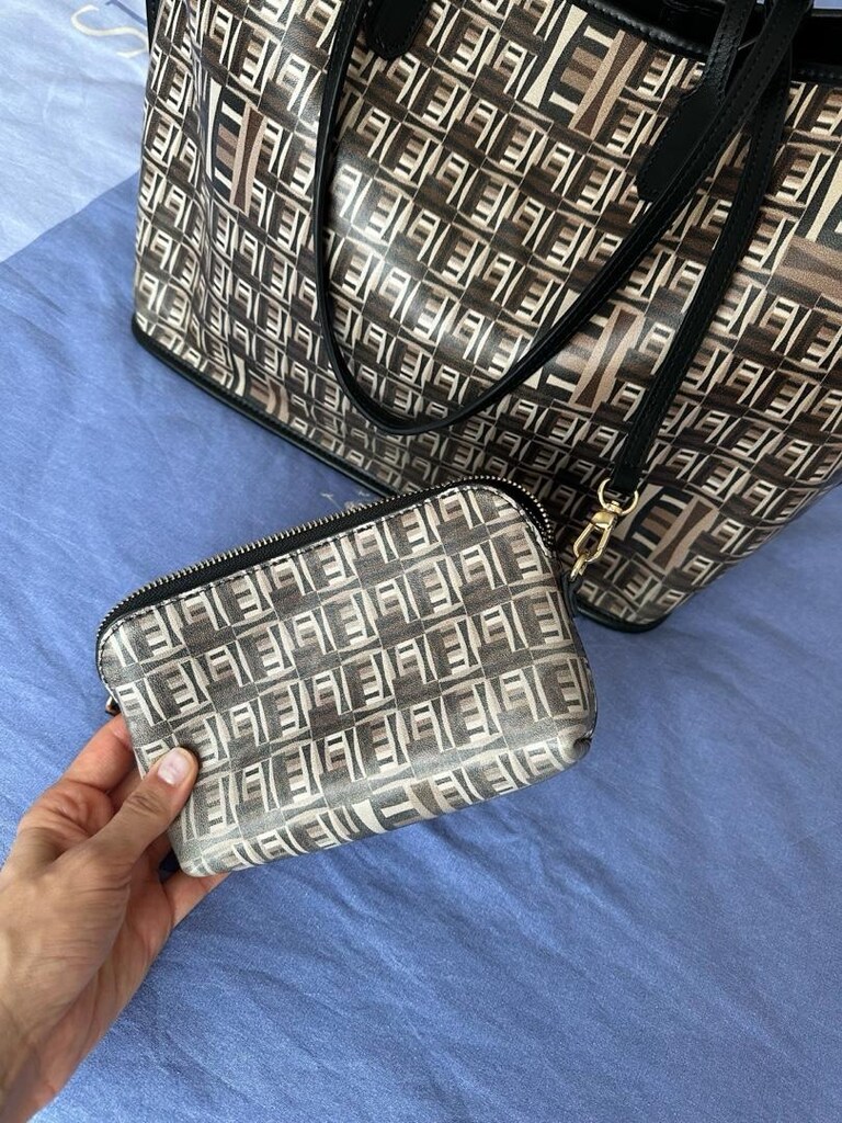 Gerçek Deri Fendi Desen Benzeri Çanta - 4