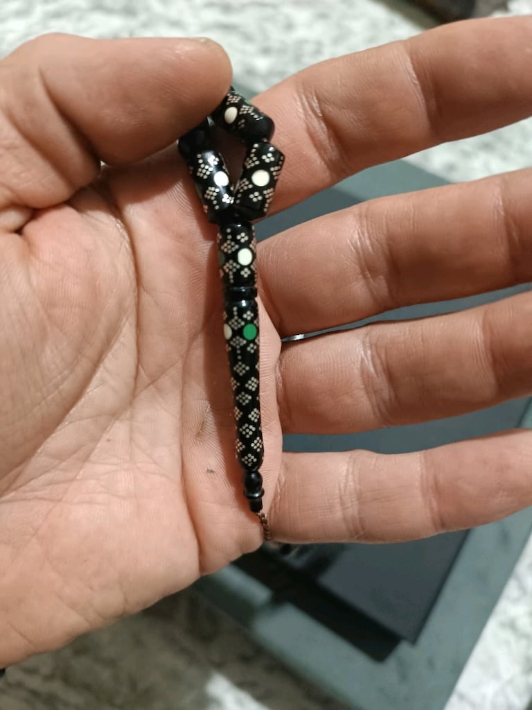 Kerim Abdullah usta Kuka üzeri gümüş çakım tesbih - 5
