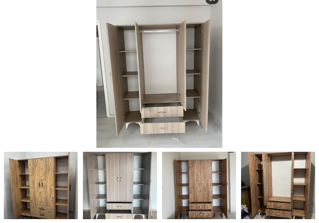 4 kapaklı elbise dolabı lsgnbxxfev - 2