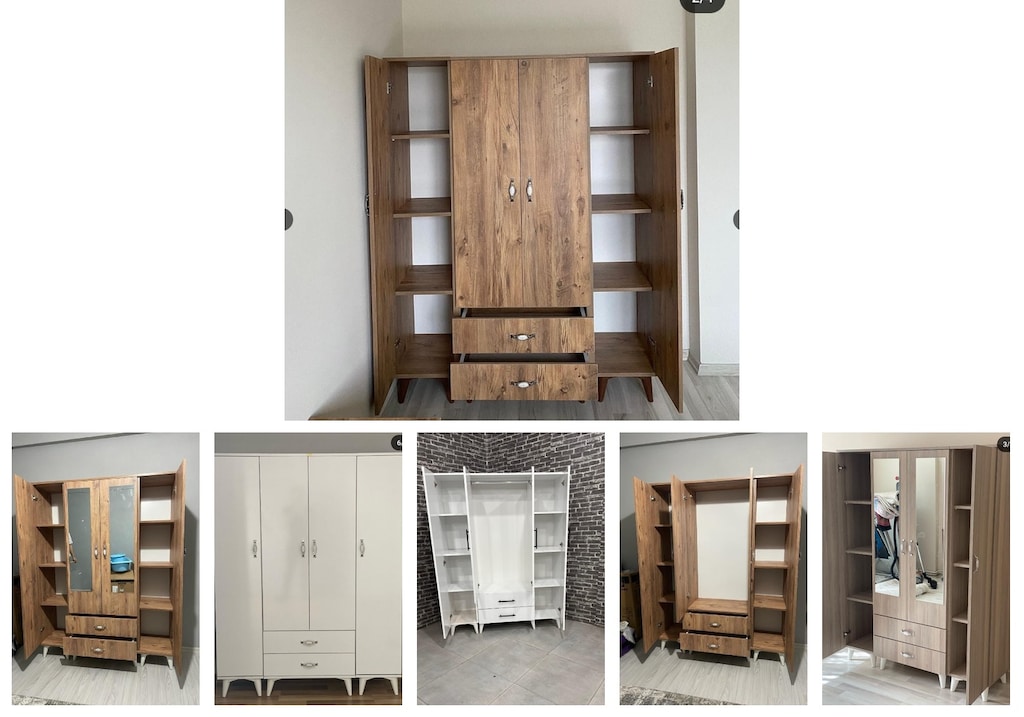 4 kapaklı elbise dolabı kwggejsplp - 6