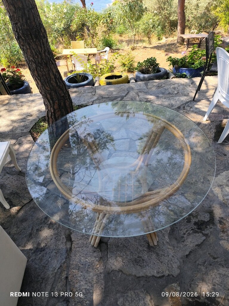 bahçe masası bambu - 2