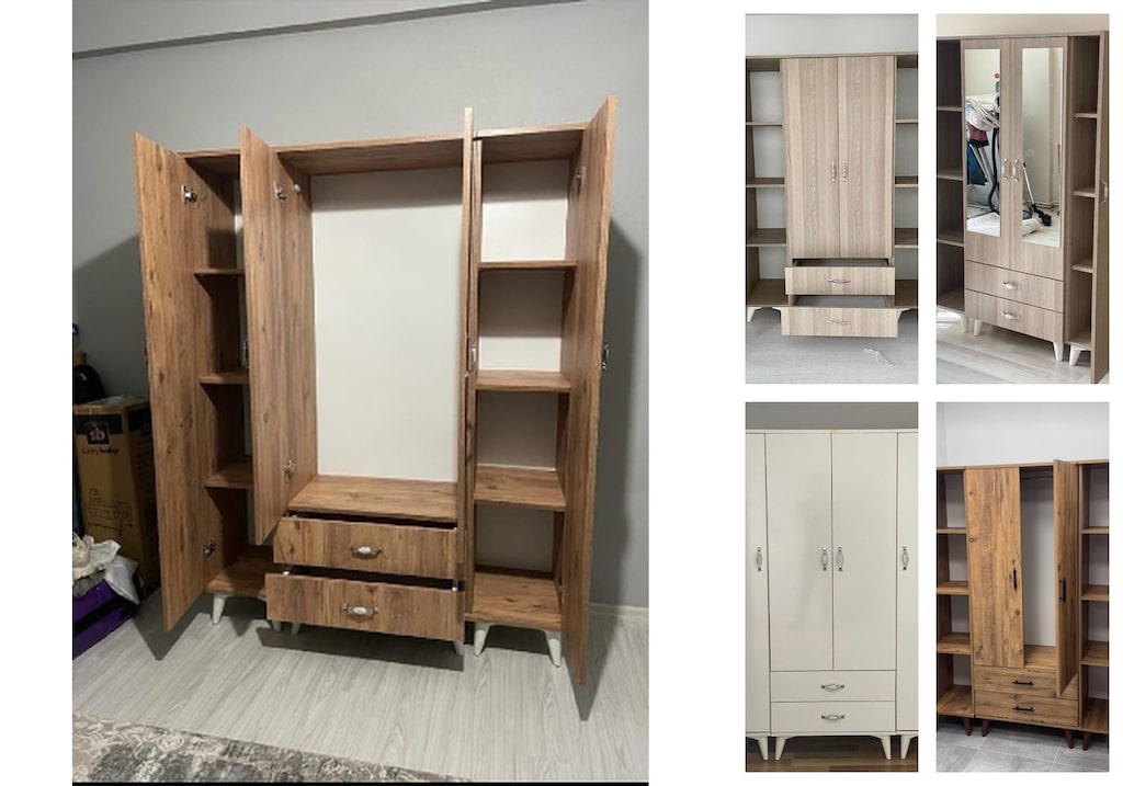 4 kapaklı elbise dolabı ykzpdbxbgq - 5