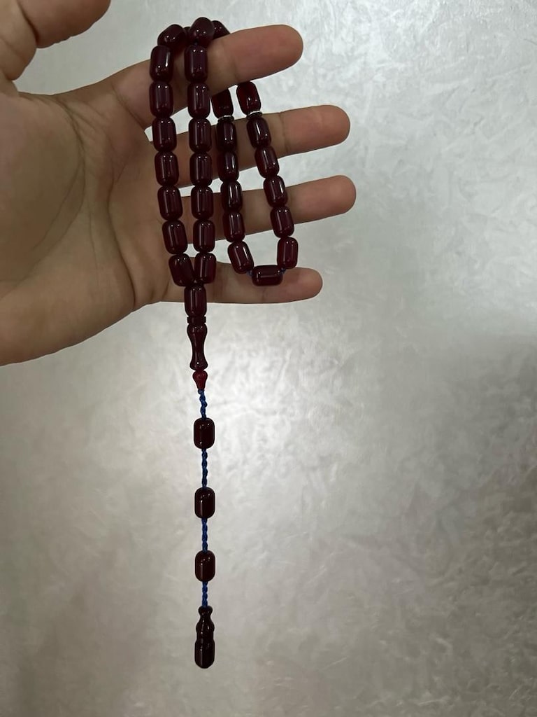 Sıkma Kehribar Tesbih - 6