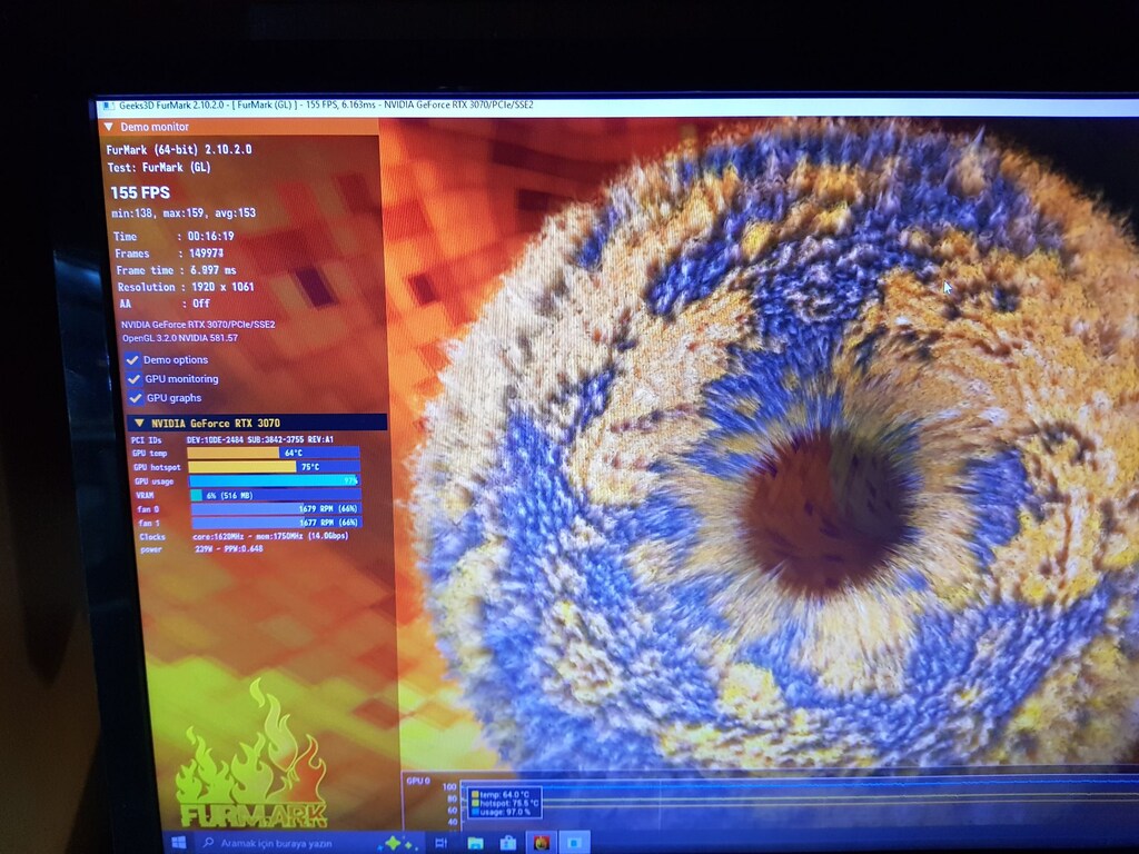 EVGA GEFORCE RTX 3070 8GB EKRAN KARTI - 16