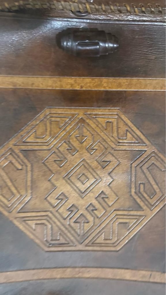 1970'ler Gerçek Vintage Hakiki Deri Otantik Çanta (50 Yıllık) Koleksi - 3