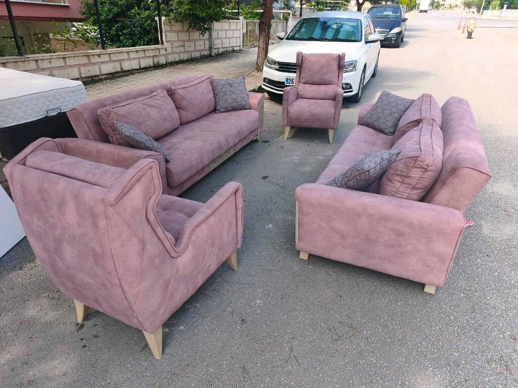 Modalife oturma grubu 2 üçlü 2 tekli kaliteli sıfırdan farksız temiz - 4