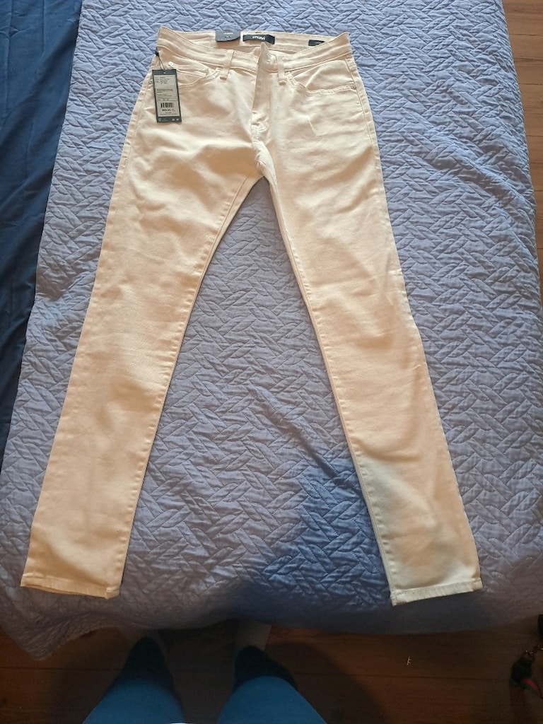 Mavi Marka Etiketli Beyaz Pantalon - 2
