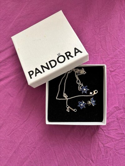 Pandora ışıltılı Hebaryum kolye küpe set