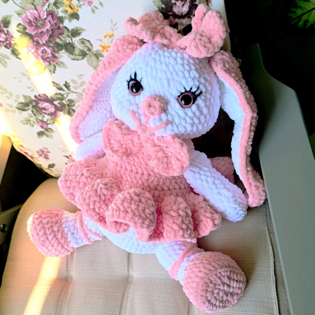 Amigurumi tavşan 50 cm oyun ve uyku arkadaşı - 11
