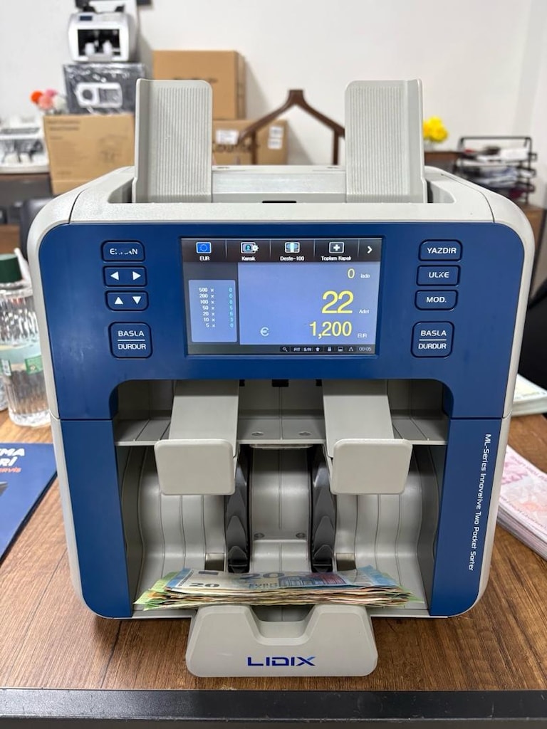 LİDİX ML-2V YENİ DURUMDA BANKA TIPI PARA SAYMA MAKINESI - 2