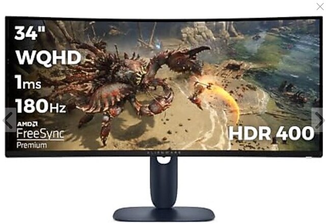 Dell Alienware 34" 1 ms WQHD Curved 180 Hz Oyuncu Monitörü