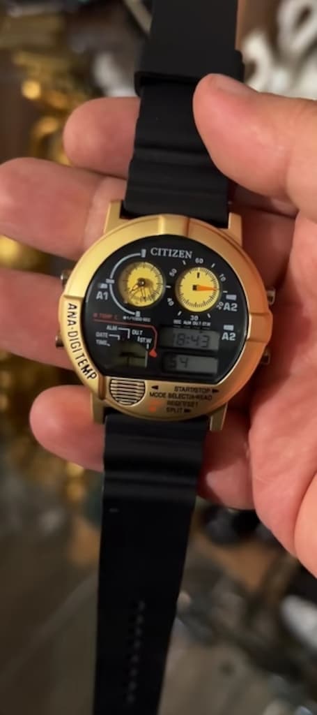 Nadir Buluntu Citizen Ana-Digi Temp Gold Vintage Kol Saati