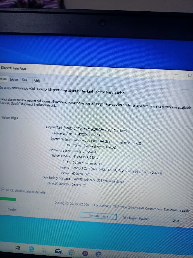 HP i5/4 Nesil probook 650 G1 açıklama var - 6