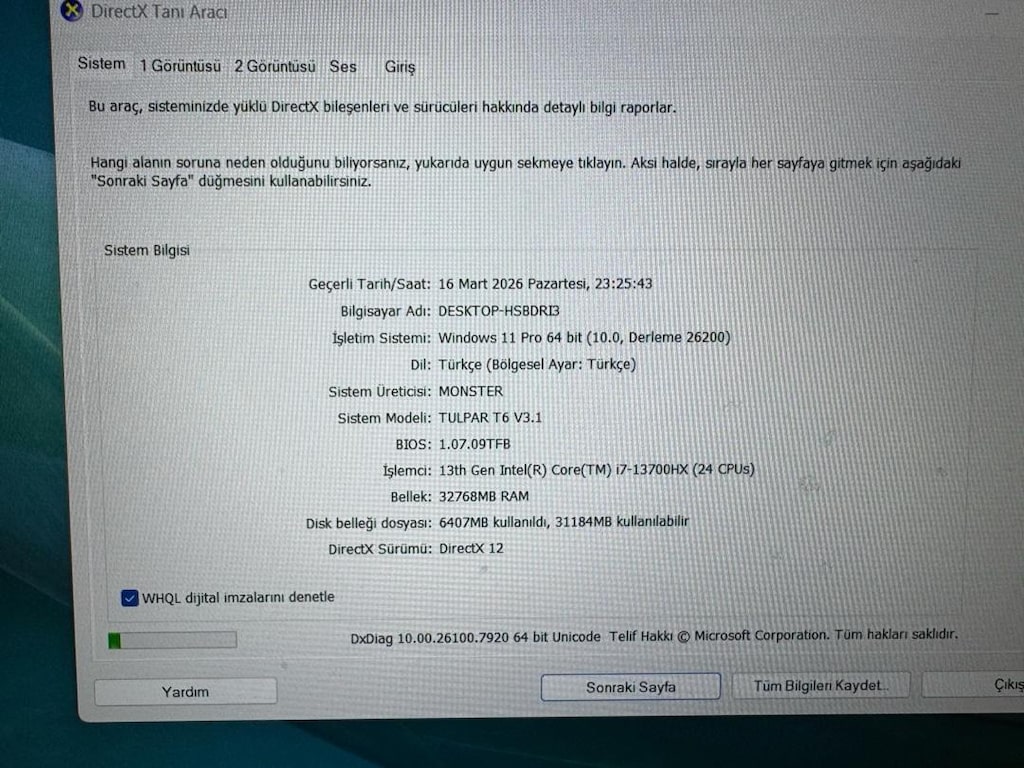 Tulpar i7 13.Nesil 32/1TB RTX4060 - 2
