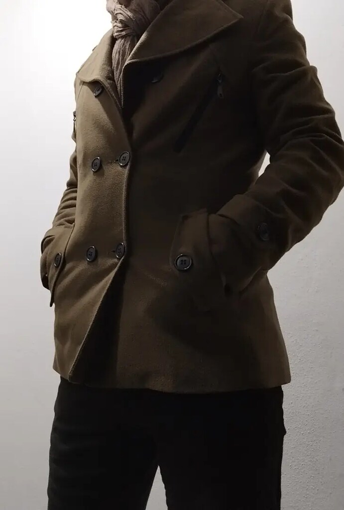 şık slim fit kaşe kaban - 2
