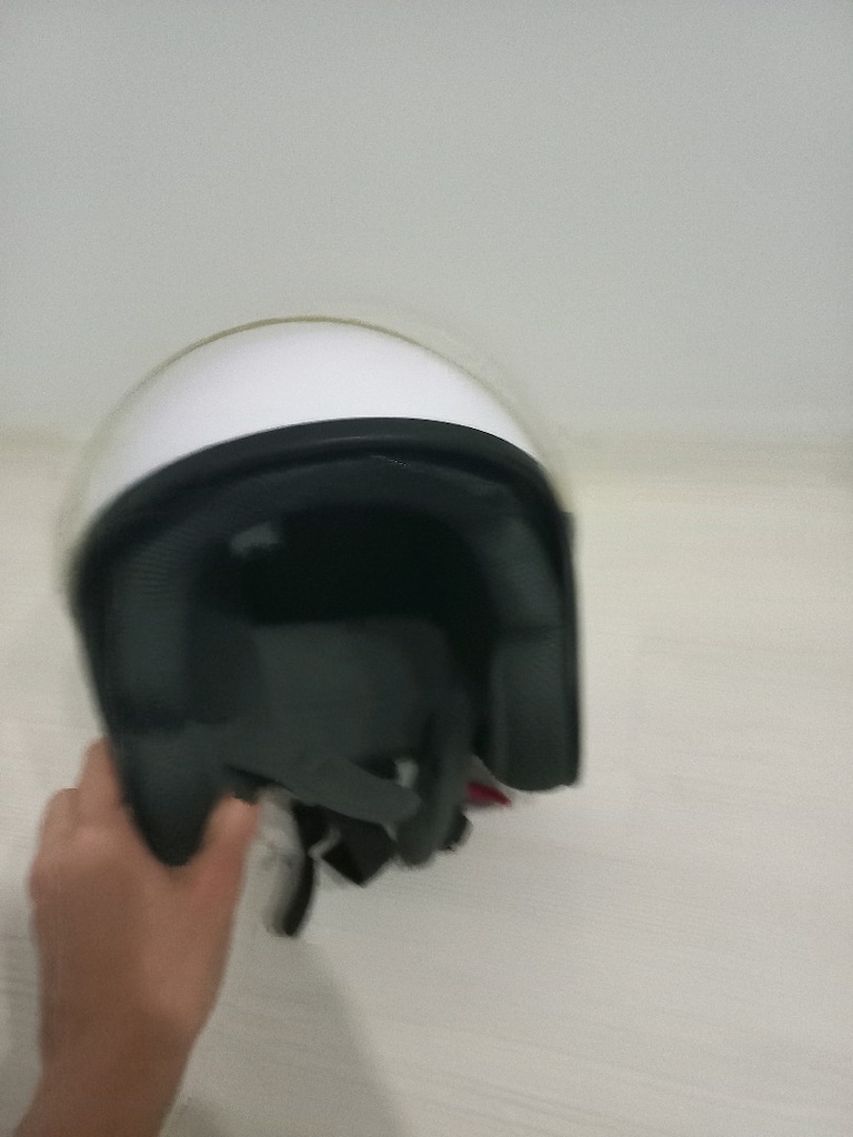 Beyaz çene korumasız yarım kask - 6