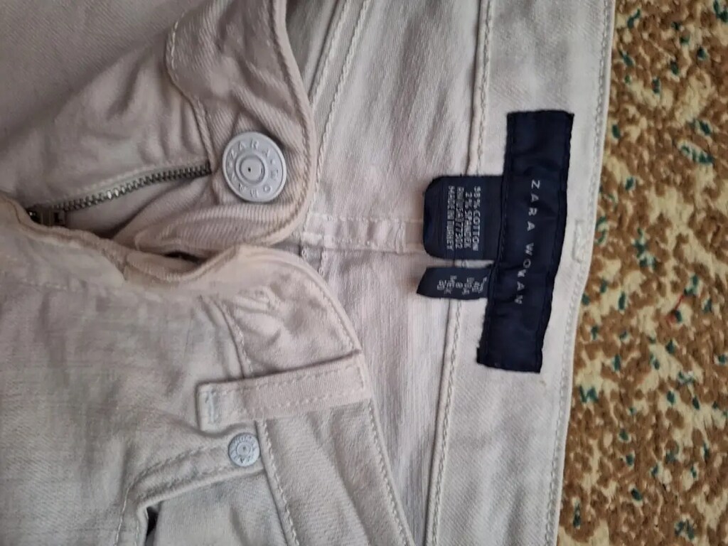 Zara işlemeli bayan kot pantolon - 2