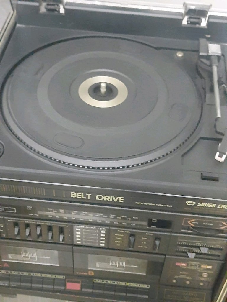 Nostaljik Plak Çalarlı Müzik Seti - Silver Crown (Çalışıyor) - 10