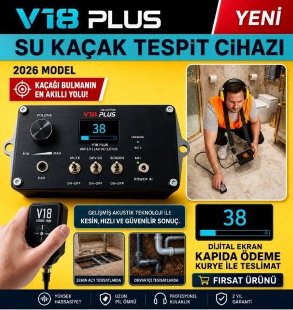 V18 PLUS AKUSTİK SU KAÇAK TESPİT CİHAZI