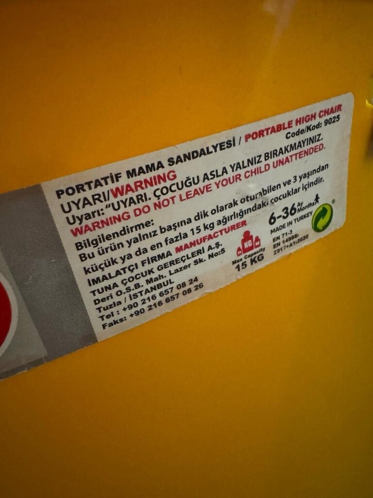 Tokyo Mama Sandalyesi Sarı - 9