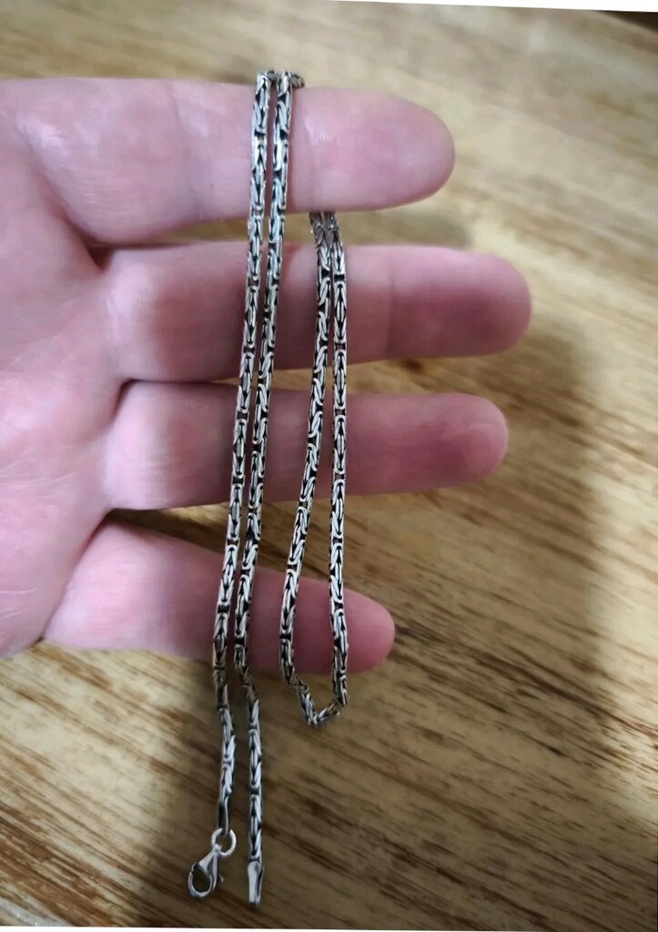 gümüş kral kolye 2.5 mm 55 cm 15 gr - 5