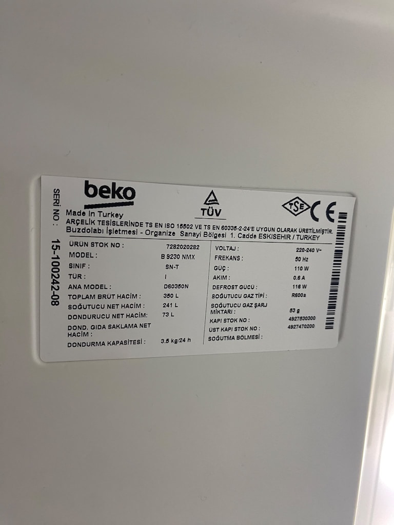 2. EL BEKO MARKA NO FROST BUZDOLABI - 8