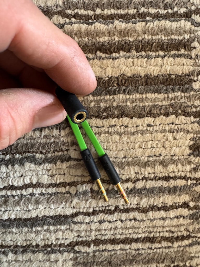 orijinal 3.5 mm ses ve mikrofon ayırıcı (y-splitter) adaptör kablosu - 2