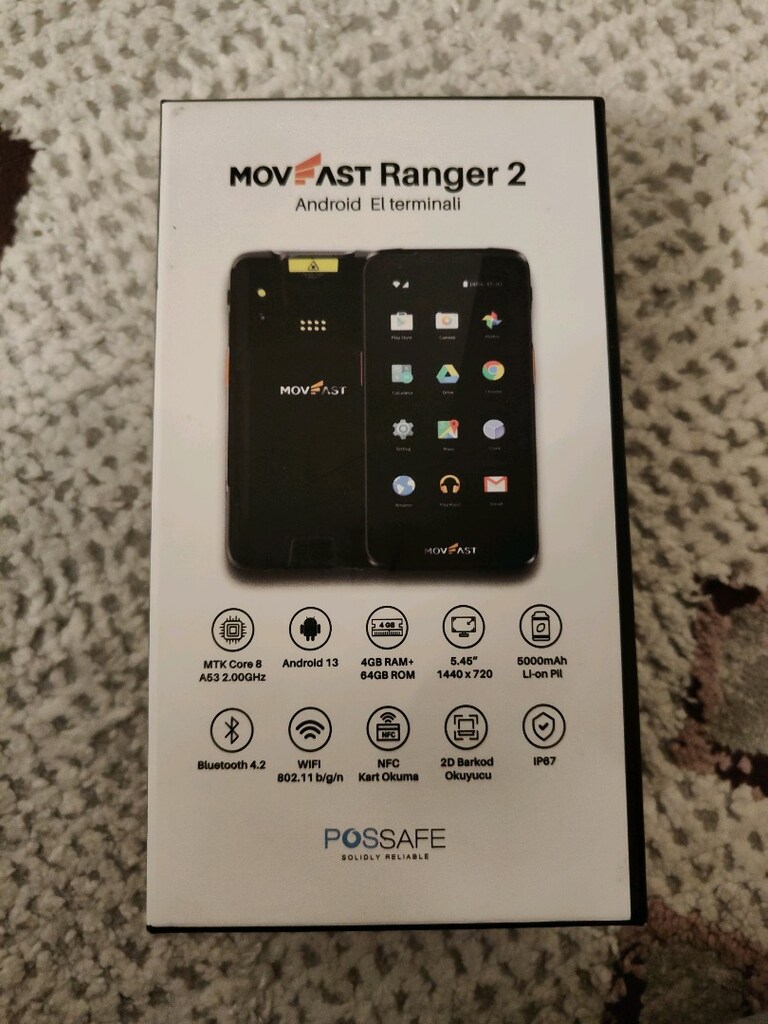 movfast t15 Android el terminali 4gb tam 64gb wifi - 4