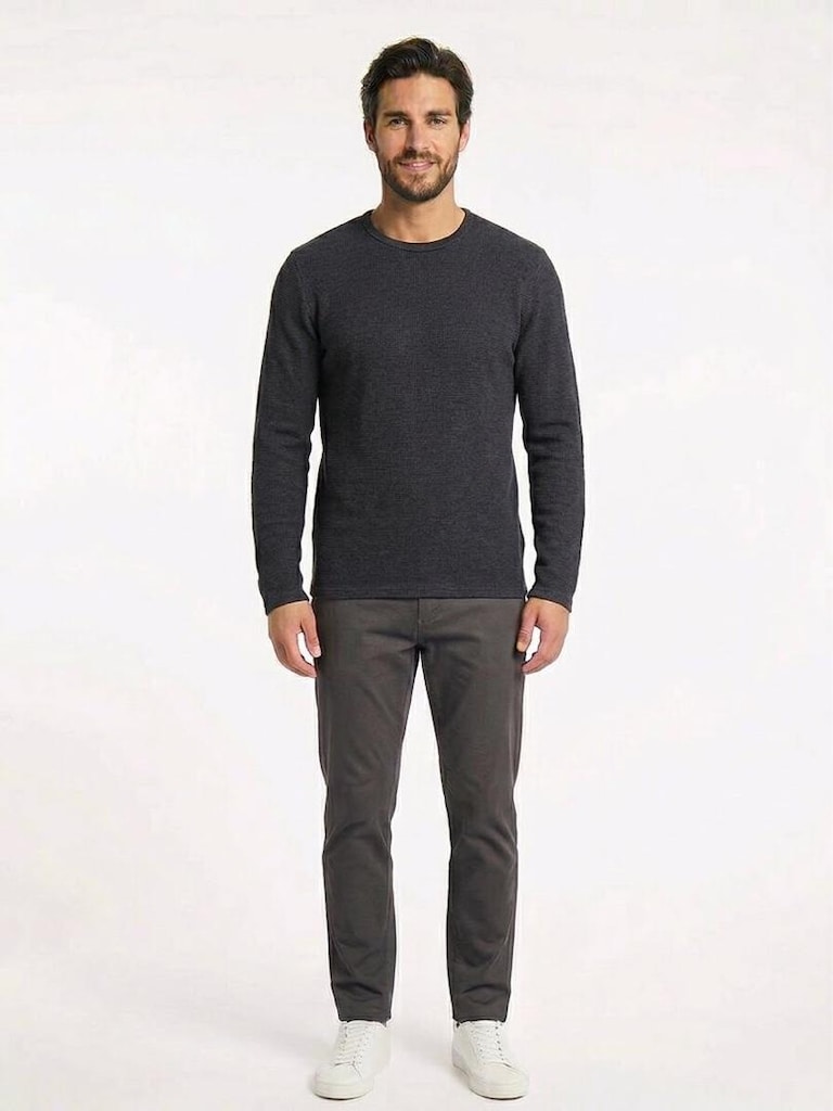 Mavi Koyu Gri Uzun Kollu Sweatshirt L Beden - 2